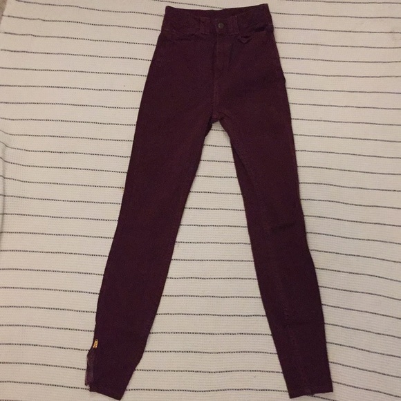 American Apparel High waisted Burgundy pants - Picture 1 of 5